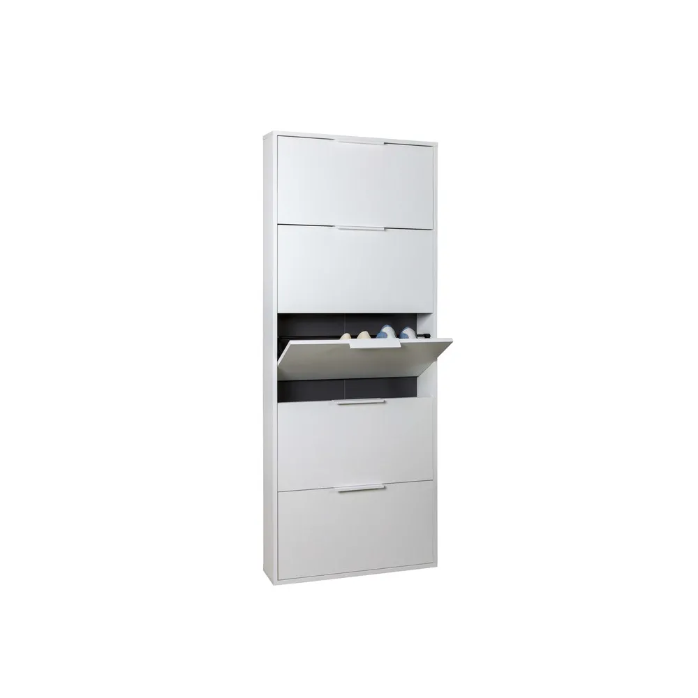 SCARPIERA 5 RIBALTE SLIM CM. 65X15X174 H BIANCO SCARPIERA 5 RIBALTE SLIM CM. 65X15X174 H BIANCO