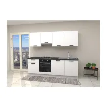CUCINA SILVIA 240 BIANCO TOP ANTRACITE NON FORATO