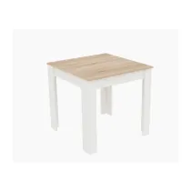 TAVOLO FISSO  80X80XH75CM ROVERE/BIANCO