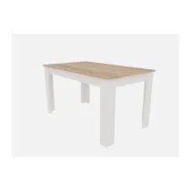 TAVOLO ALLUNGABILE 110/150X80XH75CM ROVERE/BCO