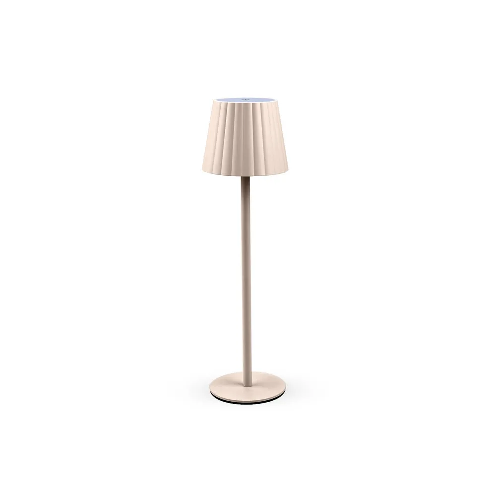 LAMPADA LED RICARICABILE DA TAVOLO AURORA BEIGE (12 LAMPADA LED RICARICABILE DA TAVOLO AURORA BEIGE (12