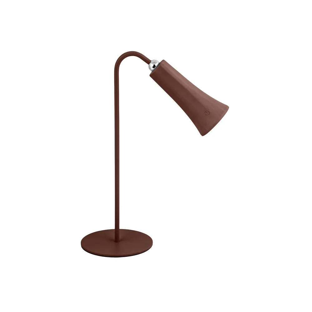 LAMPADA LED RICARICABILE DA TAVOLO ALICE RUGGINE (12 LAMPADA LED RICARICABILE DA TAVOLO ALICE RUGGINE (12