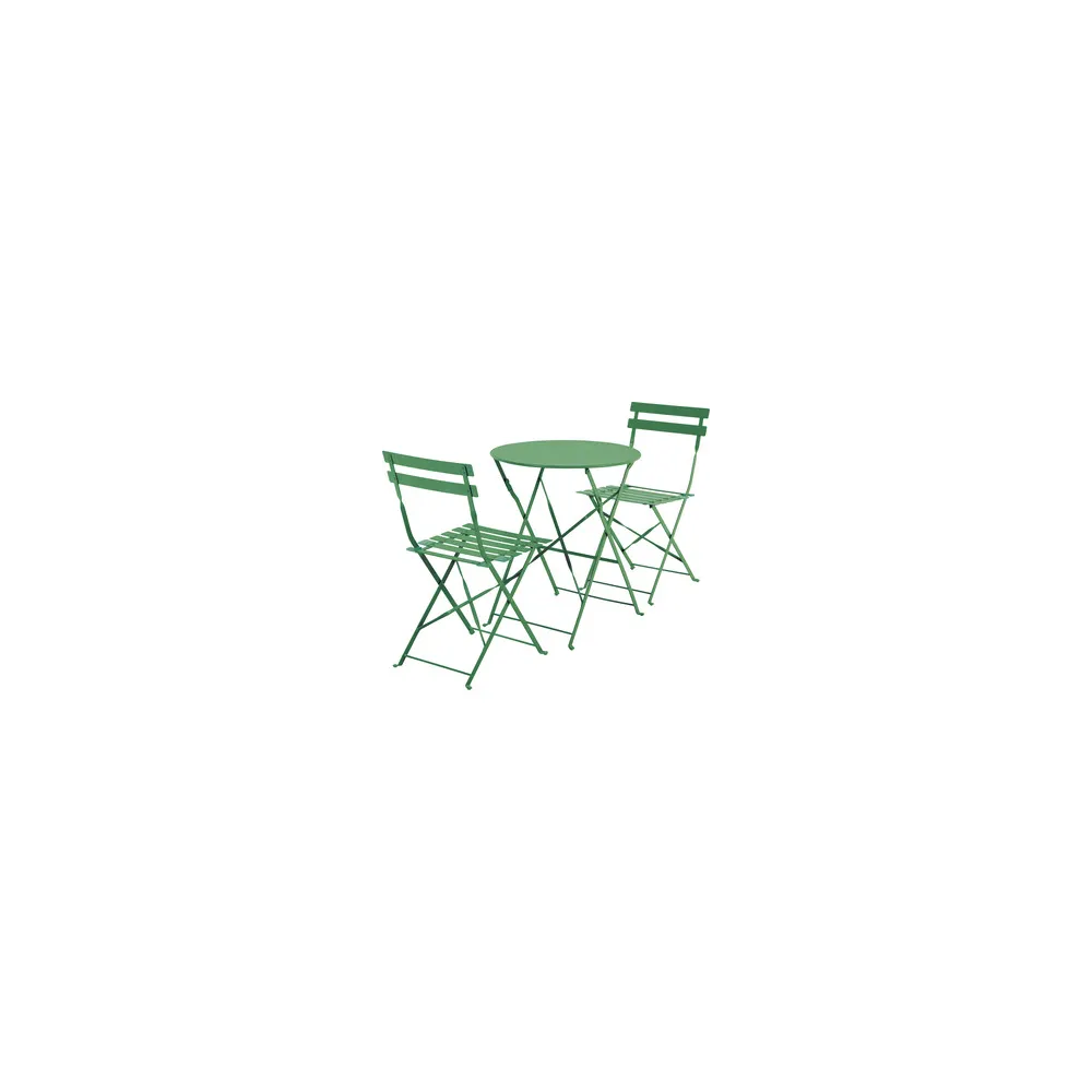 C SET BISTROT MARSIGLIA TAVOLO E 2 SEDIE VERDE