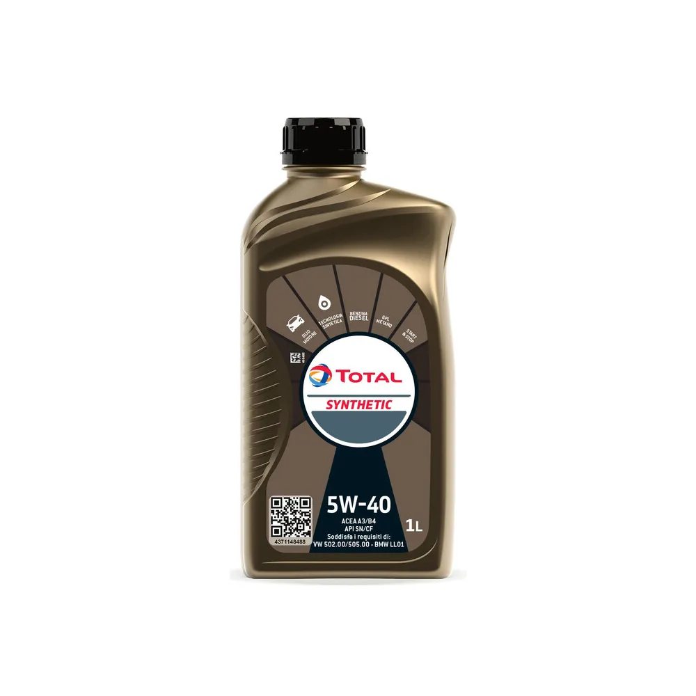 OLIO LUBRIFICANTE TOTAL SYNTHETIC 5W40 1 L (12 OLIO LUBRIFICANTE TOTAL SYNTHETIC 5W40 1 L (12