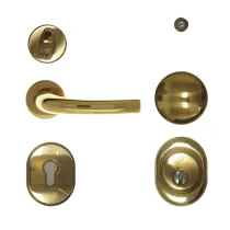 C KIT ACCESSORI OTTONE P/PORTA BLINDATA CILINDRO EUROPEO