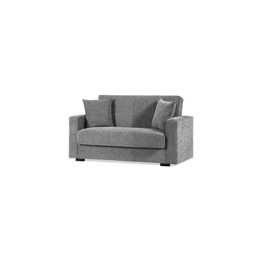 DIVANO 2 POSTI C/CASSETTONE NORA LUMOS GRIGIO