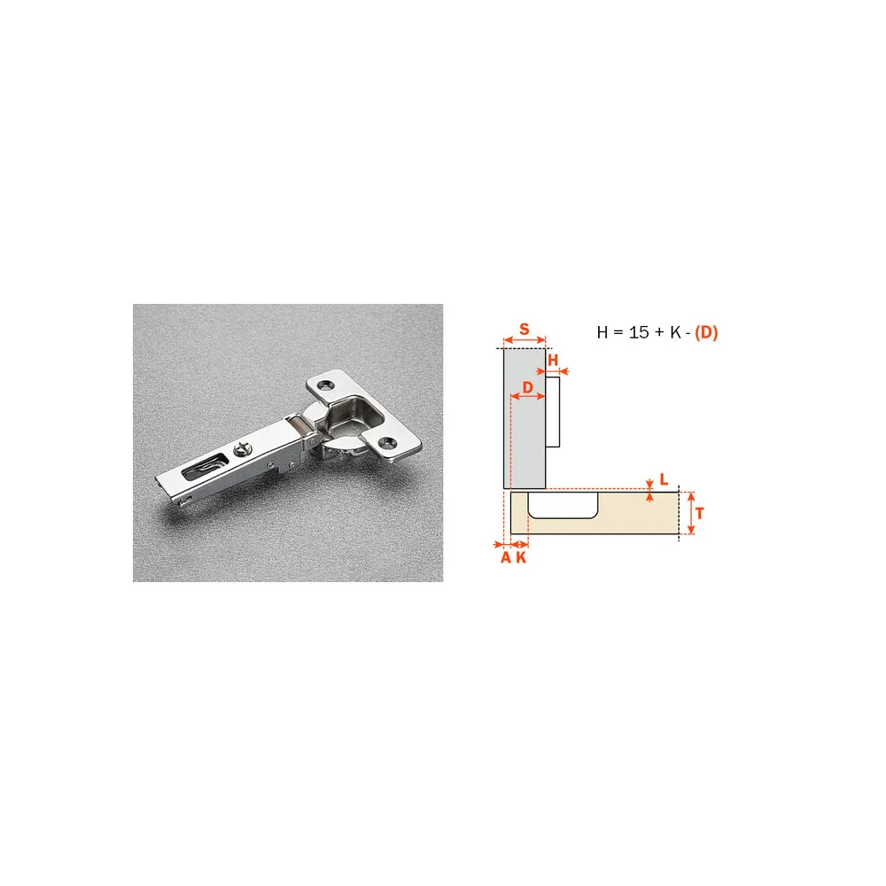 SALICE CERNIERA C2A6A99 F35 COLLO BASSO 0 110 GRADI (50