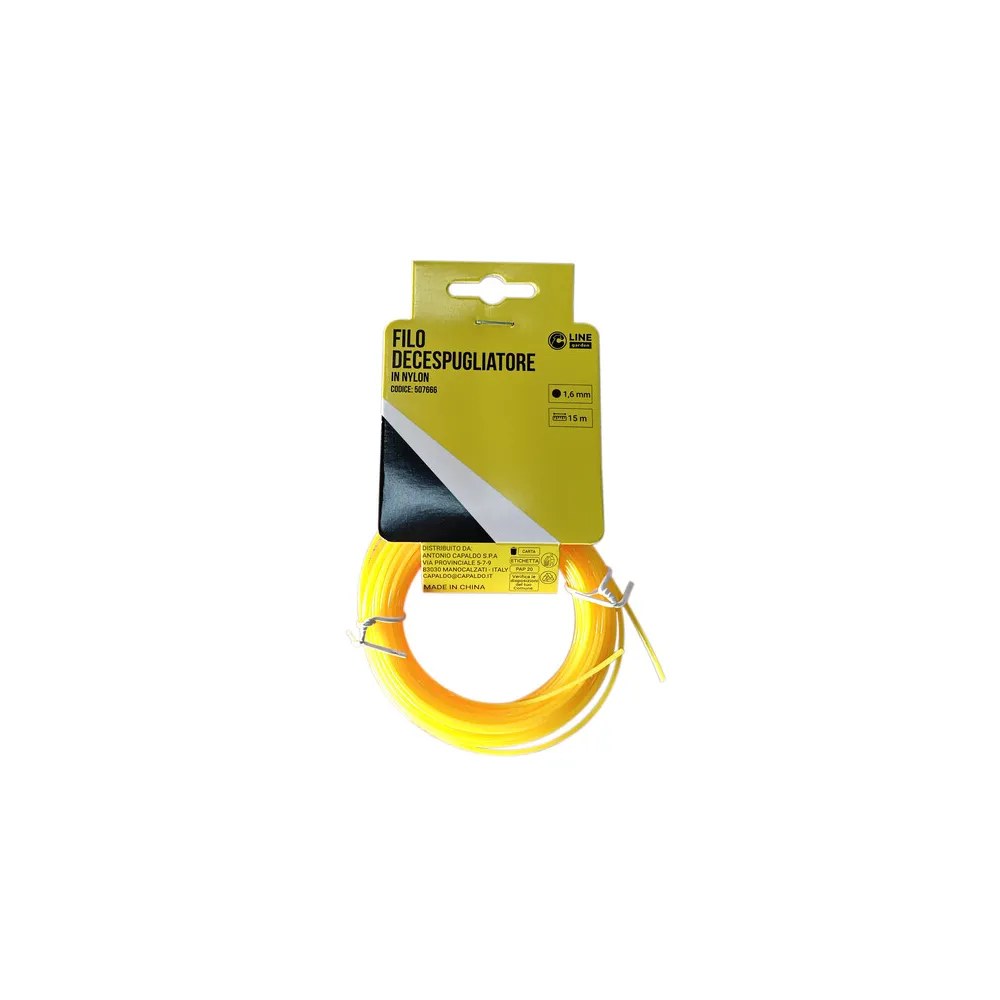 C FILO DECESPUGLIATORE TONDO YELLOW-R MM1.6X15MT C FILO DECESPUGLIATORE TONDO YELLOW-R MM1.6X15MT