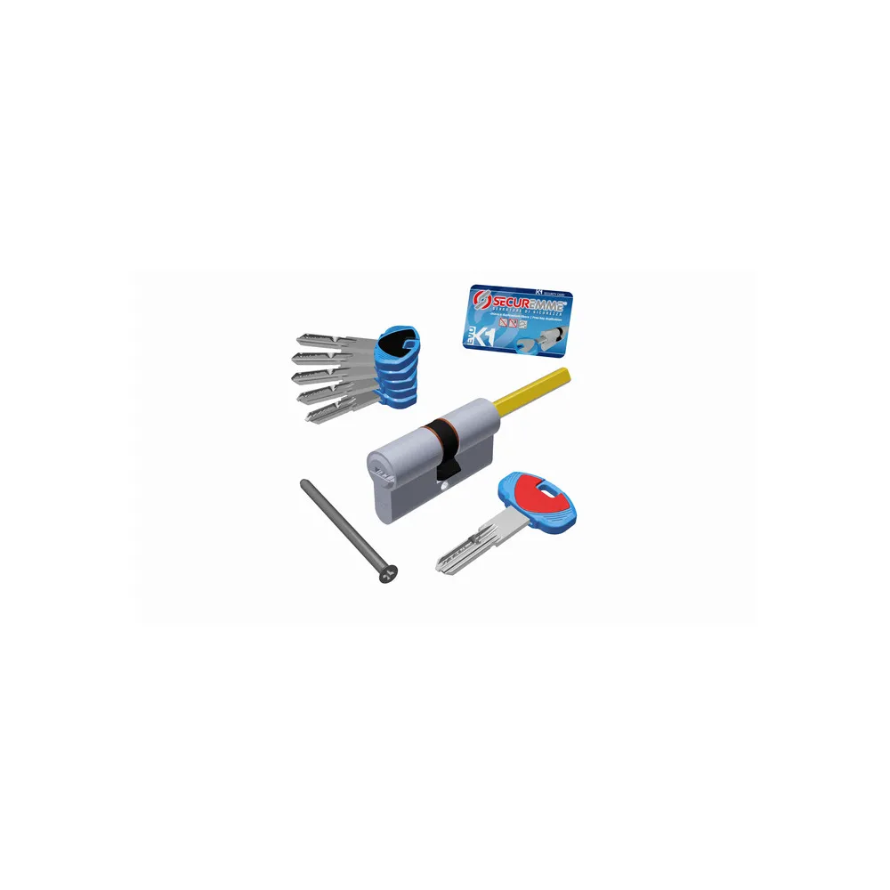 SECUREMME CILINDRO K1 5CH+1C 30+35 CROMO SAT POMOLO SECUREMME CILINDRO K1 5CH+1C 30+35 CROMO SAT POMOLO