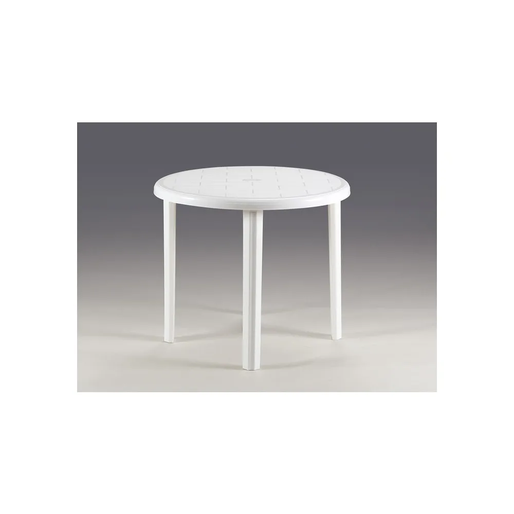 TAVOLO BARBADOS TONDO D. 88 CM BIANCO