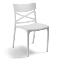 SEDIA CROIX IMPILABILE 46X54XH80CM BIANCO