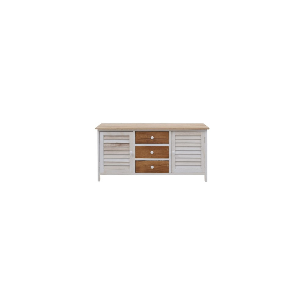 CREDENZA BASSA "VICTORIA" COUNTRY CHIC CON 2 ANTE E 3 CASSETTI