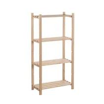 SCAFFALE IN PINO BASICO 4 RIPIANI CM 65X30X131 H