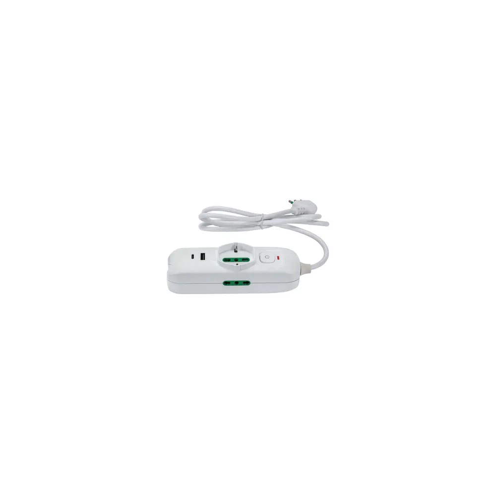 FME 474124 MULTIPRESA 2P BIP+1BIP/SCH+USB-A-C TRIAX