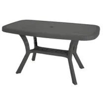 TAVOLO OTELLO RATTAN 140X82XH72CM ANTRACITE