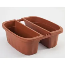 FIORIERA DOPPIA KLUNIA 40CM TERRACOTTA