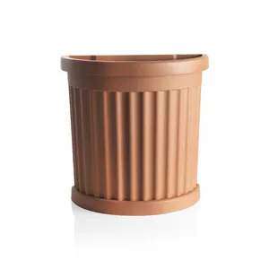 VASO ROMA C/SOTTOVASO 52CM TERRACOTTA