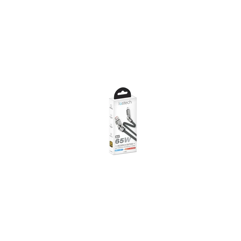 CAVO USB A-C/ USB C -LIGHTING 4IN1 65W