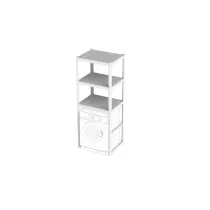 SCAFFALE COPRILAVATRICE BIANCO 3 PIANI CM 60X75X184