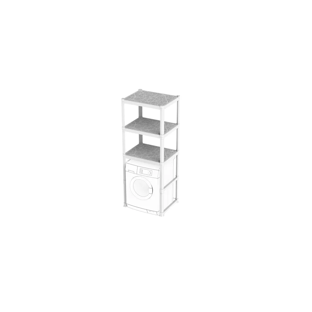 SCAFFALE COPRILAVATRICE BIANCO 3 PIANI CM 60X75X184 SCAFFALE COPRILAVATRICE BIANCO 3 PIANI CM 60X75X184
