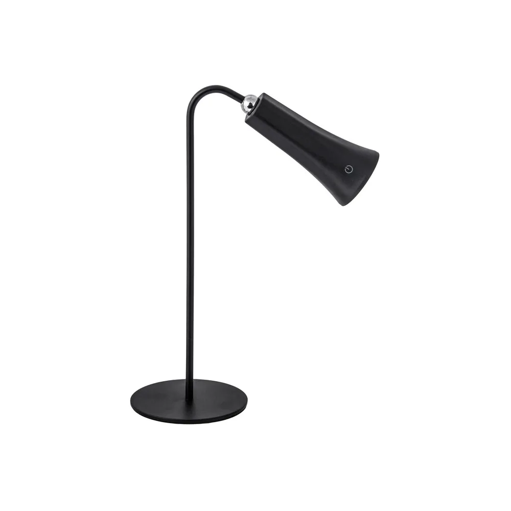 LAMPADA LED RICARICABILE DA TAVOLO ALICE NERO (12 LAMPADA LED RICARICABILE DA TAVOLO ALICE NERO (12
