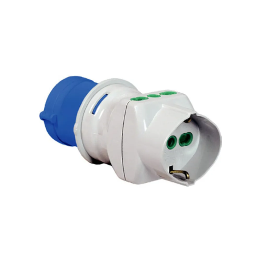 FME 73.090 ADATTATORE CEE 2P+T-2 SCHUKO/BIP 220V IP44 FME 73.090 ADATTATORE CEE 2P+T-2 SCHUKO/BIP 220V IP44