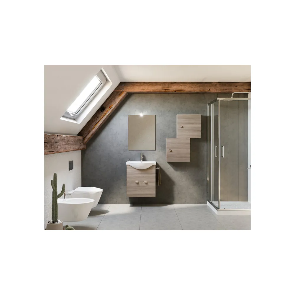 ARREDO BAGNO MOD.ZAFFIRO ROVERE FUMO 55 CM ARREDO BAGNO MOD.ZAFFIRO ROVERE FUMO 55 CM