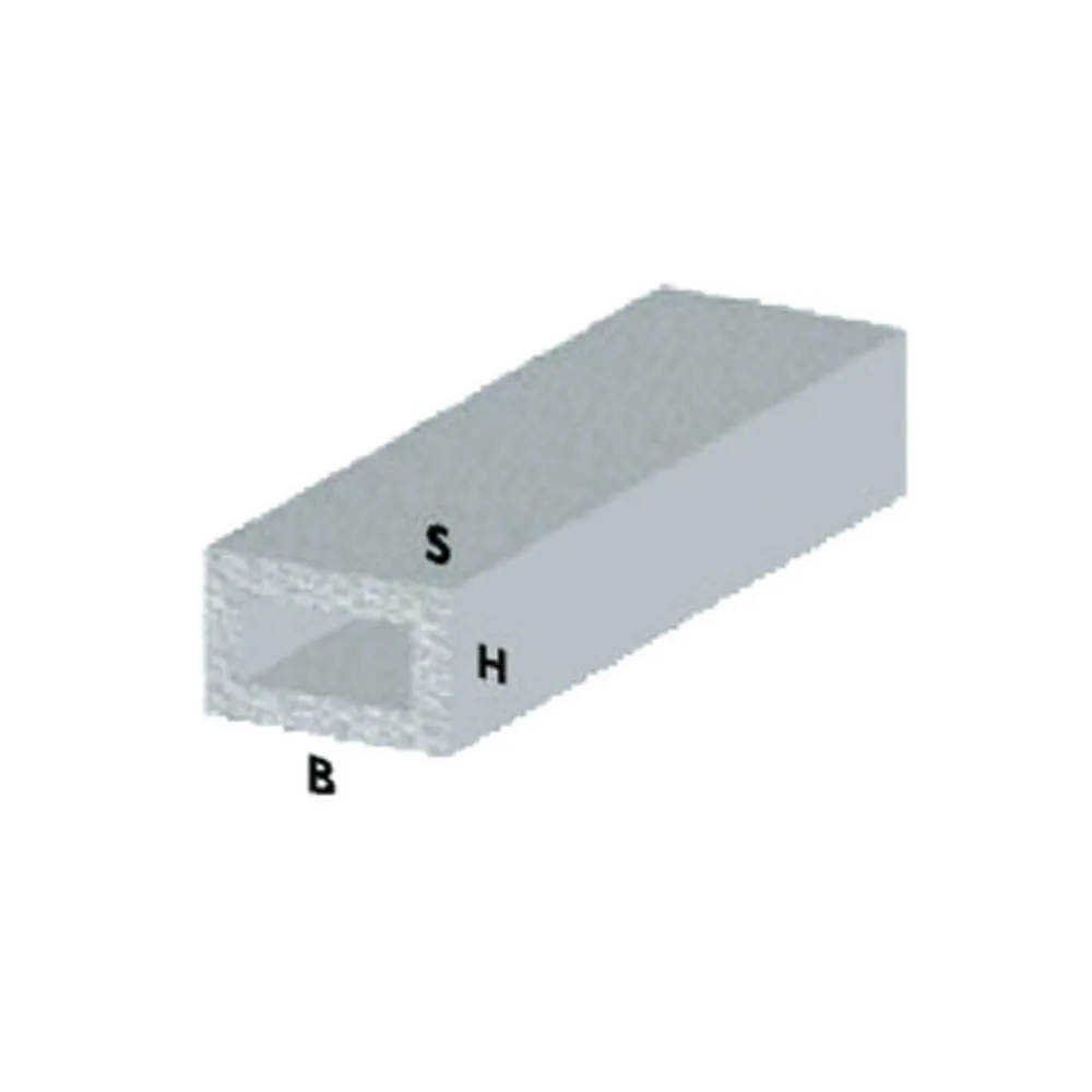 PROFILO ARGENTO H.200 CM TUBO RETTANG. 30X15X1 MM** (5