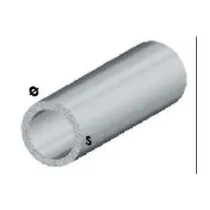 PROFILO ARGENTO H.200 CM TUBO TONDO  8X1 MM** (5
