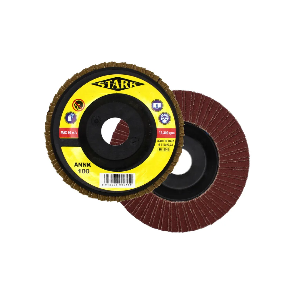 STARK DISCO ABRASIVO LAMELLARE D 115 MM GR 60 (10 STARK DISCO ABRASIVO LAMELLARE D 115 MM GR 60 (10