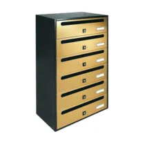 CASSETTA POSTALE ALUBOX CUBO/R 6 38