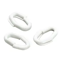 ANELLO GIUNZIONE P/CATENA PLASTICA D 6 BIANCO (50