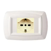 TONDO PLACCA MAGIC PLAST 1P SCHUKO BIANCO (10