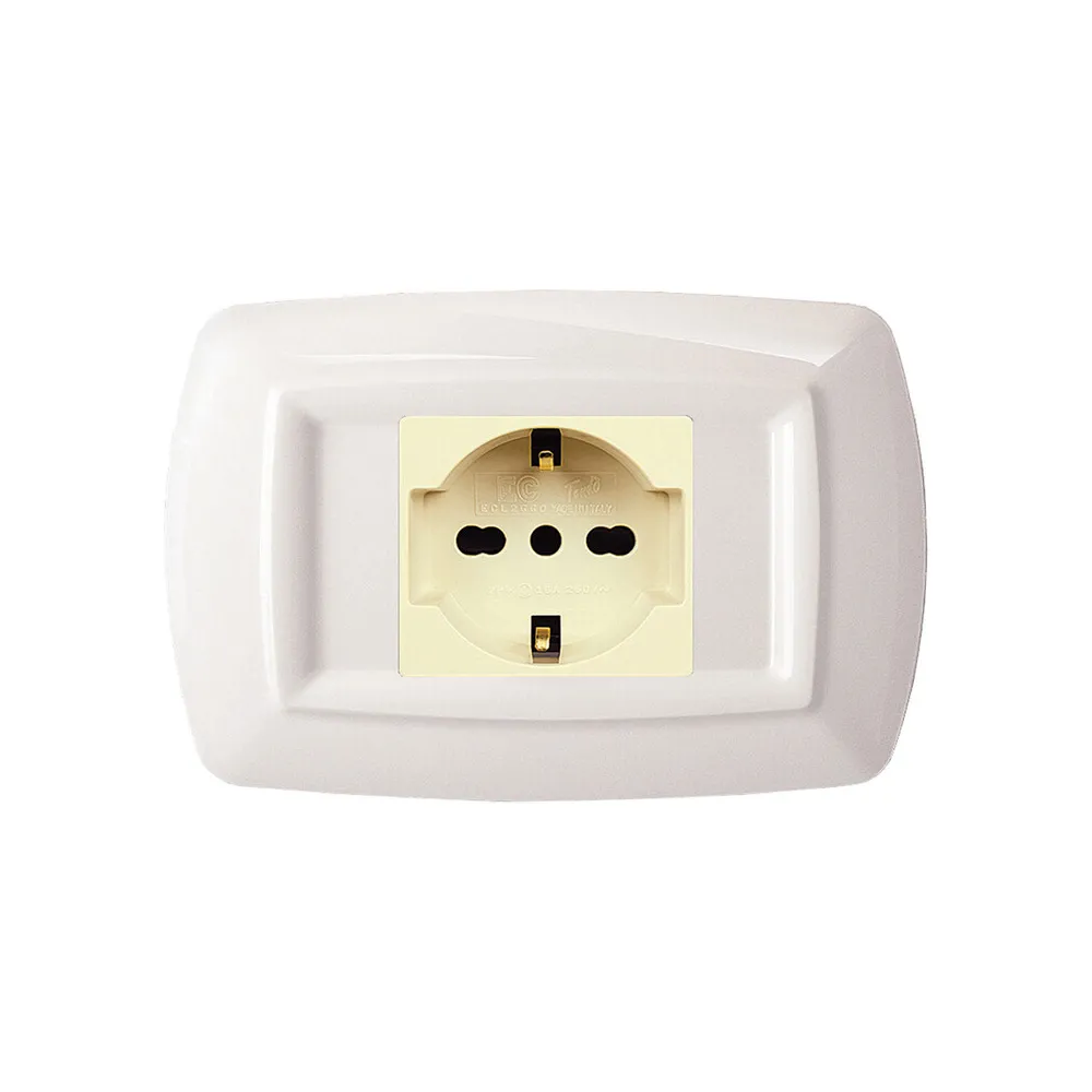 TONDO PLACCA MAGIC PLAST 1P SCHUKO BIANCO (10 TONDO PLACCA MAGIC PLAST 1P SCHUKO BIANCO (10