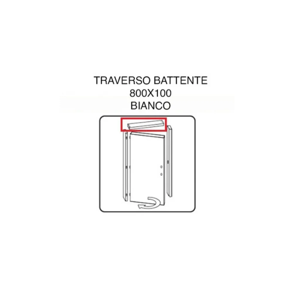 R TRAVERSO BATTENTE X PORTA MICROTEC FRASSINO/BIANCO 210X70
