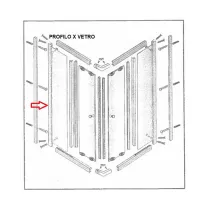 R PROFILO X VETRO BOX DOCCIA LUSSO