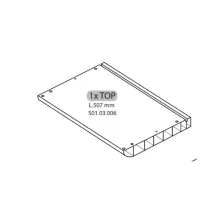 R 1XTOP L.507mm x ARMADIO SPORCO PULITO RESINA 1 ANTA