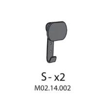 R S-X2 M02.14.002 X ARMADIO SPOGLIATOIO RESINA A 2 POSTI IN KIT C/SERRAT