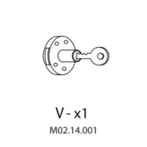 R V-x1 M02.14.001 X ARMADIO SPOGLIATOIO RESINA A 1 POSTO IN KIT C/SERRAT