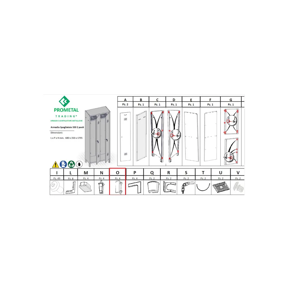 R PARTICOLARE (OX4 )XARMADIO SPOGLIATOIO A 2 POSTI IN KIT C/SERRATURA R PARTICOLARE (OX4 )XARMADIO SPOGLIATOIO A 2 POSTI IN KIT C/SERRATURA