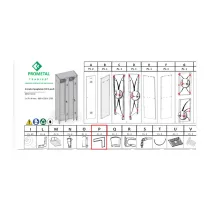 R PARTICOLARE (PX4 )XARMADIO SPOGLIATOIO A 2 POSTI IN KIT C/SERRATURA