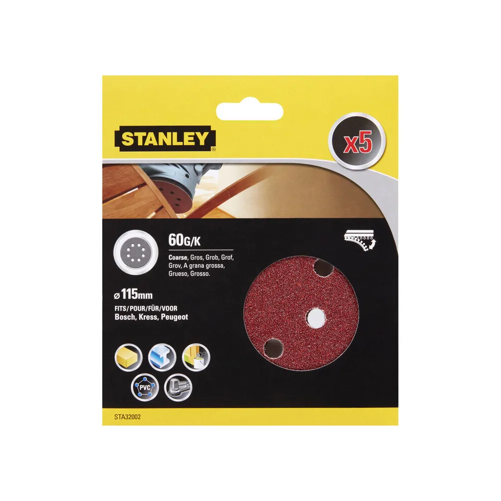 PIRANHA STANLEY STA32002 (X32002) 5 DISCHI VEL. ROT ORB 115 GR.60