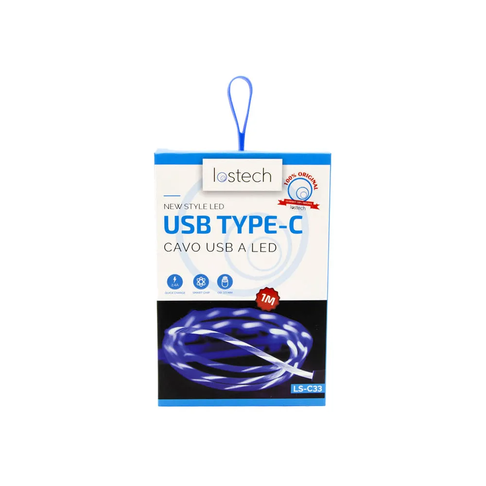 *CAVO LED TYPE C CARICA RAPIDA CM.100