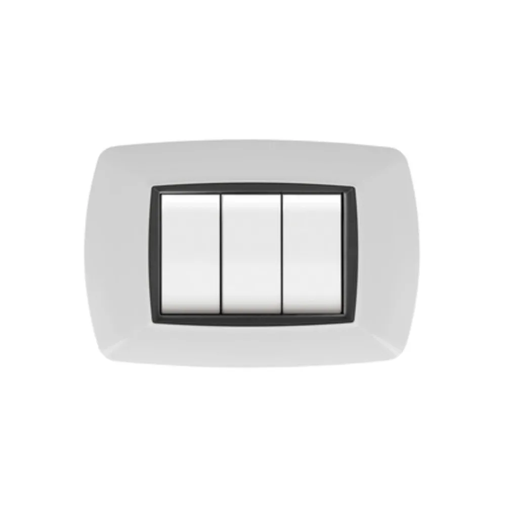 PLACCA LIFE LIVING PLAST BIANCO 3P CORNICE NERO (10 PLACCA LIFE LIVING PLAST BIANCO 3P CORNICE NERO (10