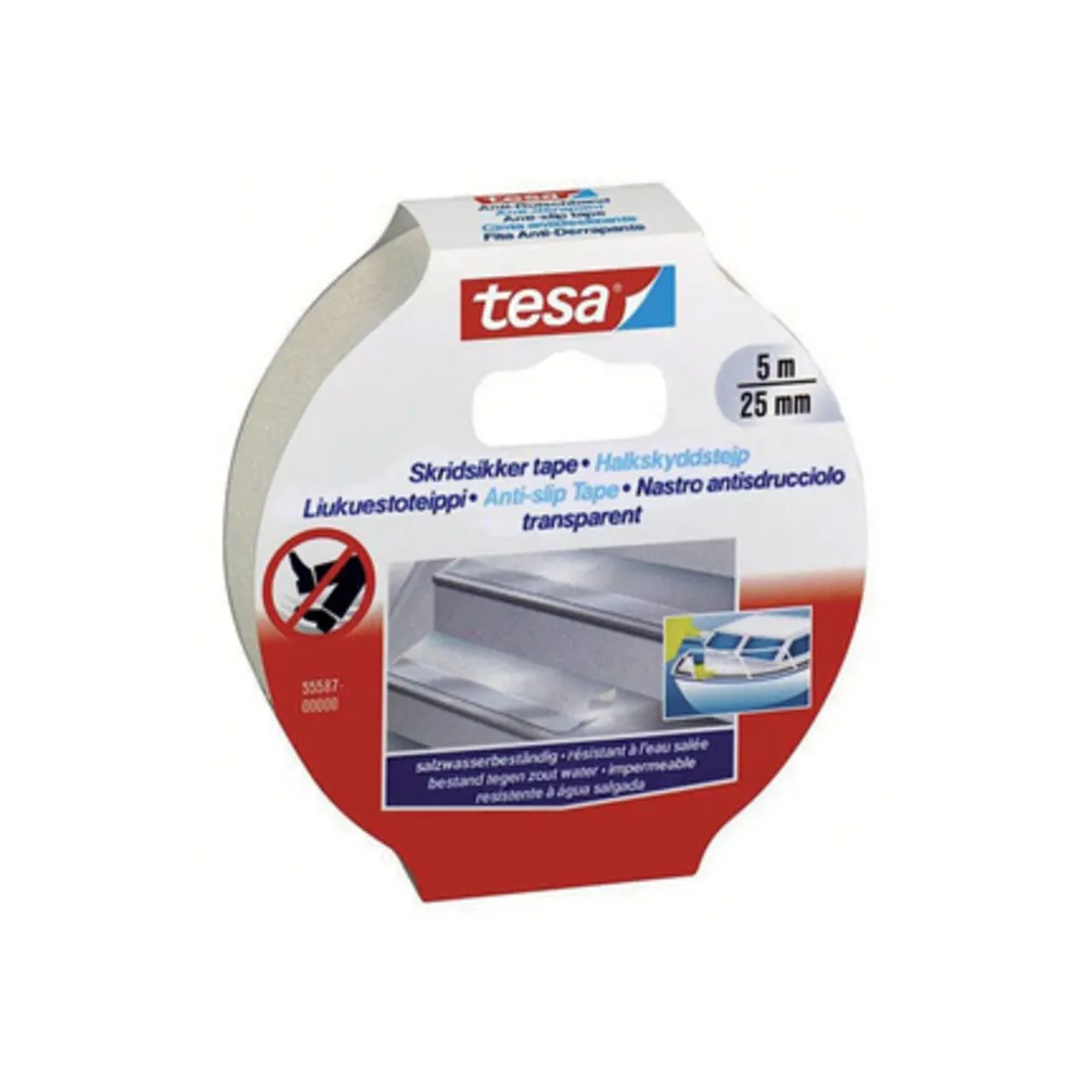 NASTRO ANTISDRUCCIOLO TESA 25 MM ROT 5M TRASP (6
