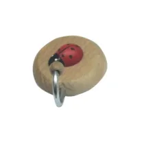 BL GANCIO ADESIVO IN LEGNO COCCINELLA 1 POSTO 2 PZ