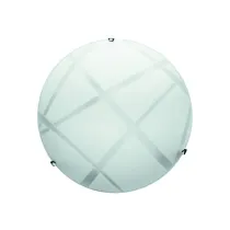 PLAFONIERA DARIO D 40 CM 2 LUCI E27 CROMO B/CO (5