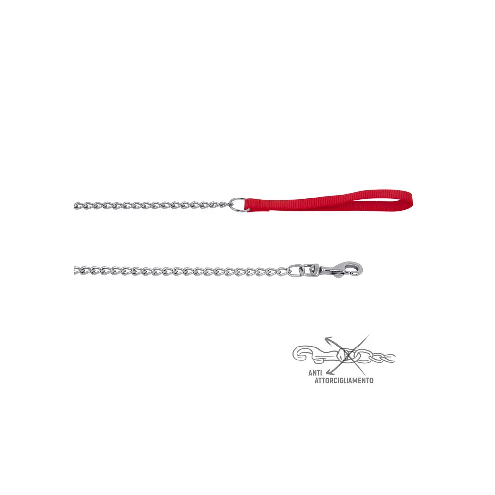 ZOOV GUINZAGLIO NYLON CM.120 ROSSO C/CATENA (12 ZOOV GUINZAGLIO NYLON CM.120 ROSSO C/CATENA (12
