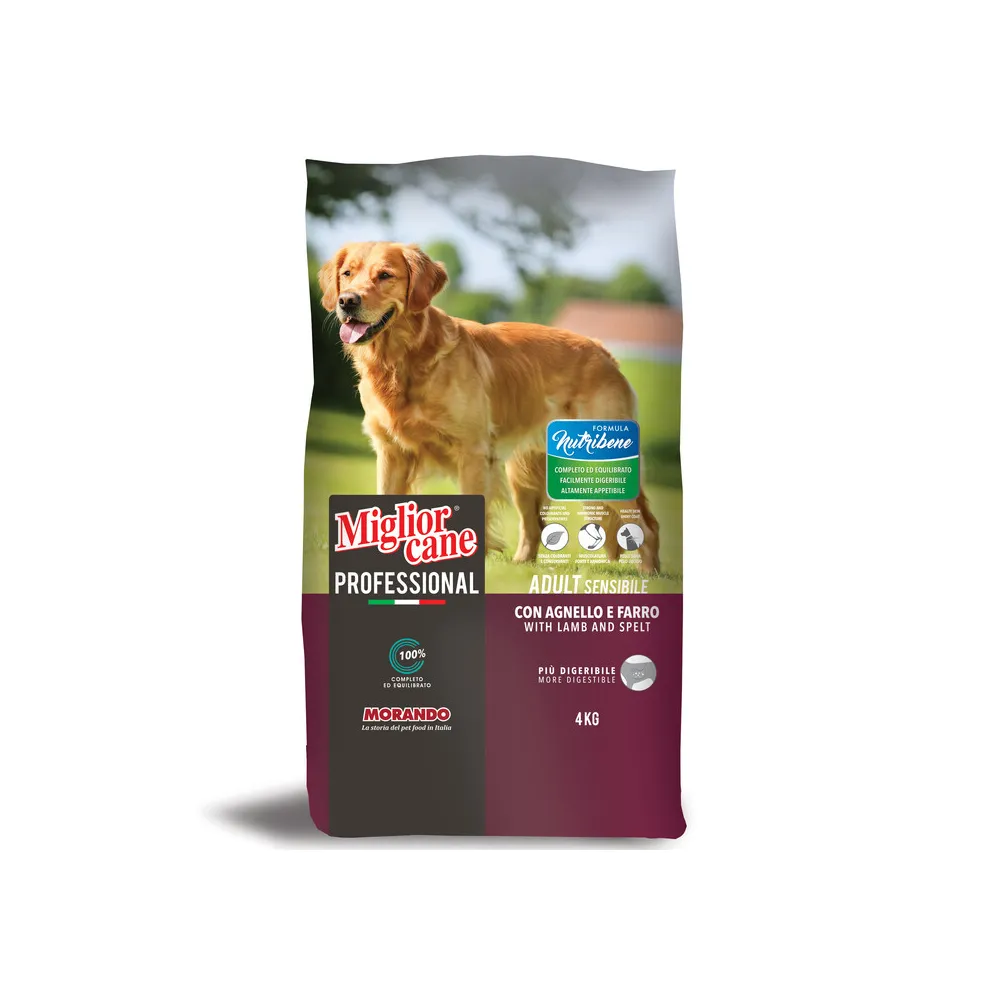 CIBO CANE MORANDO 4 KG ADULT SENS AGNEL FARRO CIBO CANE MORANDO 4 KG ADULT SENS AGNEL FARRO