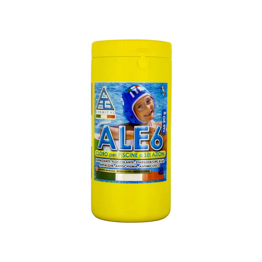 CLORO P/PISCINA PASTIGLIE 20G 6 FUNZ ALE6  1 KG